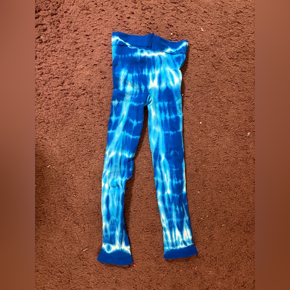 BODY WRAPPERS BLUE TIE-DYE TIGHTS